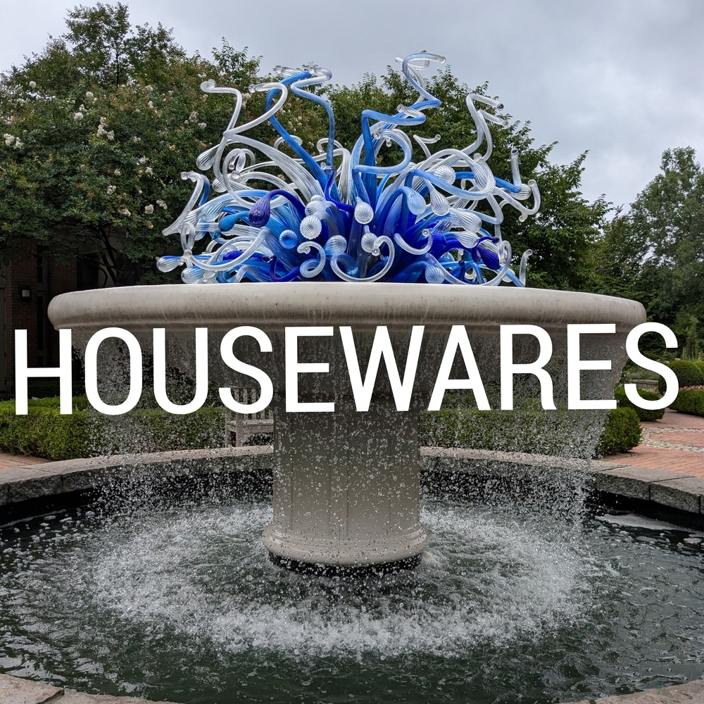 Blue and White Glass Sculpture